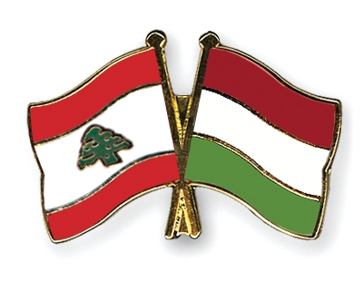 Fahnen Pins Libanon Ungarn