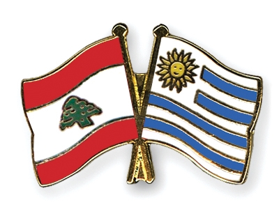 Fahnen Pins Libanon Uruguay