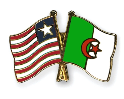 Fahnen Pins Liberia Algerien
