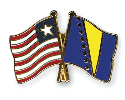 Fahnen Pins Liberia Bosnien-und-Herzegowina