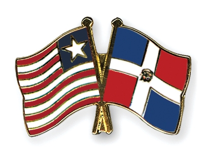 Fahnen Pins Liberia Dominikanische-Republik