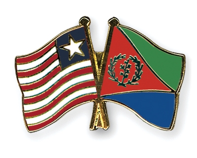 Fahnen Pins Liberia Eritrea