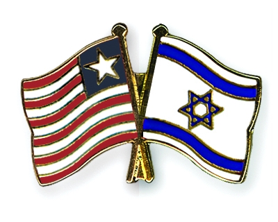 Fahnen Pins Liberia Israel