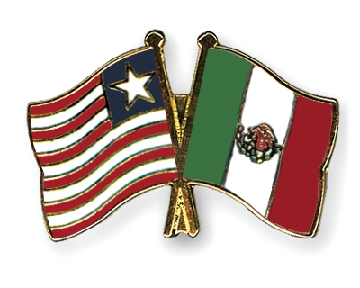 Fahnen Pins Liberia Mexiko