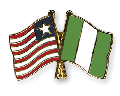 Fahnen Pins Liberia Nigeria