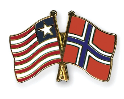 Fahnen Pins Liberia Norwegen