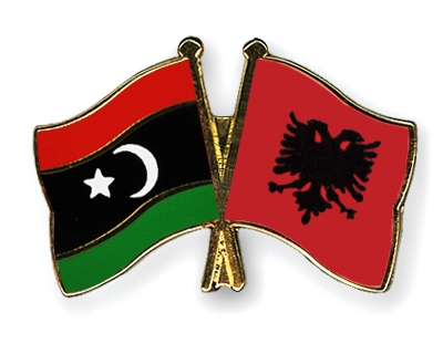 Fahnen Pins Libyen Albanien