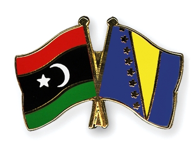 Fahnen Pins Libyen Bosnien-und-Herzegowina