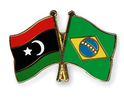 Fahnen Pins Libyen Brasilien