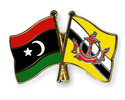 Fahnen Pins Libyen Brunei-Darussalam