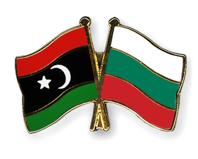 Fahnen Pins Libyen Bulgarien
