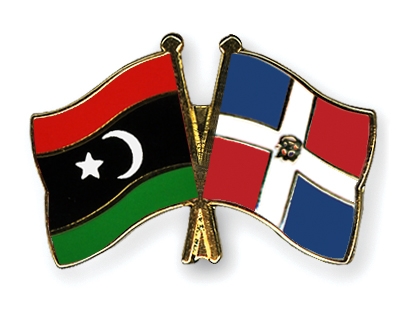 Fahnen Pins Libyen Dominikanische-Republik