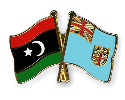 Fahnen Pins Libyen Fidschi