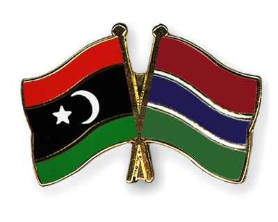 Fahnen Pins Libyen Gambia