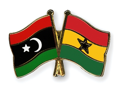 Fahnen Pins Libyen Ghana