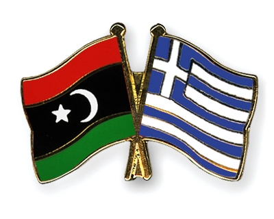 Fahnen Pins Libyen Griechenland