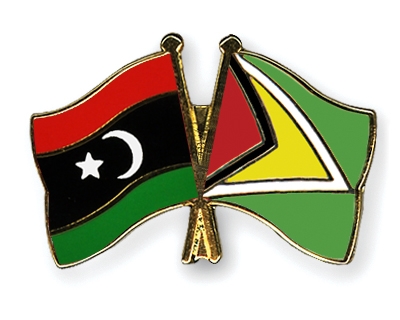 Fahnen Pins Libyen Guyana