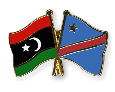 Fahnen Pins Libyen Kongo-Demokratische-Republik