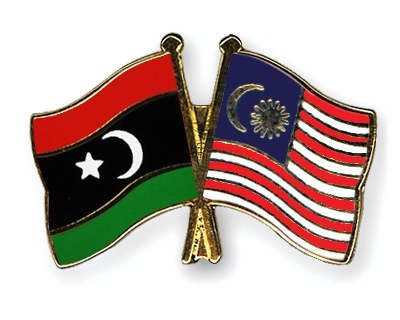Fahnen Pins Libyen Malaysia