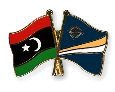 Fahnen Pins Libyen Marshallinseln