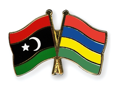 Fahnen Pins Libyen Mauritius