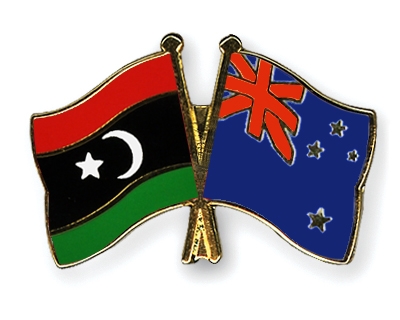 Fahnen Pins Libyen Neuseeland