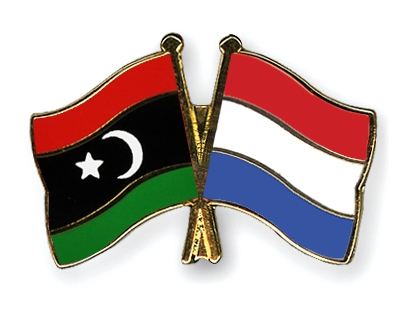 Fahnen Pins Libyen Niederlande