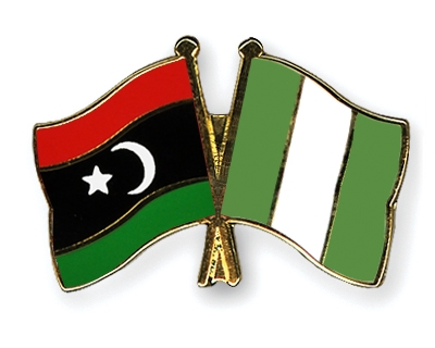 Fahnen Pins Libyen Nigeria