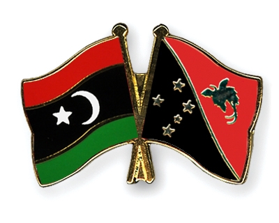 Fahnen Pins Libyen Papua-Neuguinea