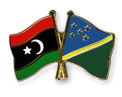 Fahnen Pins Libyen Salomonen