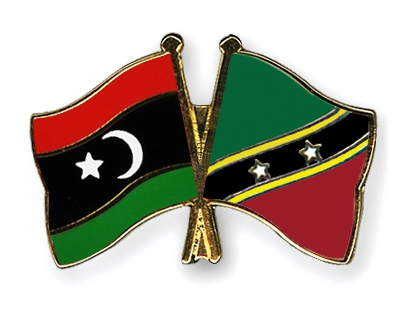 Fahnen Pins Libyen St-Kitts-und-Nevis