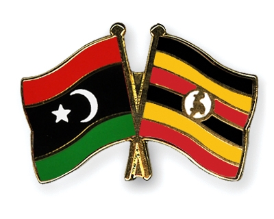 Fahnen Pins Libyen Uganda