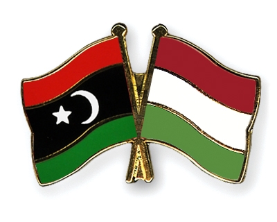 Fahnen Pins Libyen Ungarn