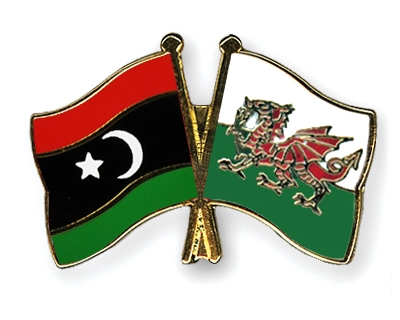 Fahnen Pins Libyen Wales