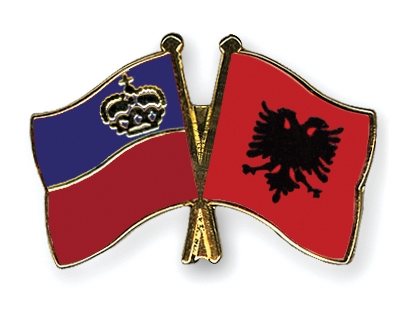 Fahnen Pins Liechtenstein Albanien