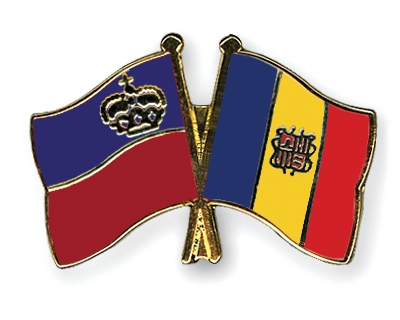 Fahnen Pins Liechtenstein Andorra