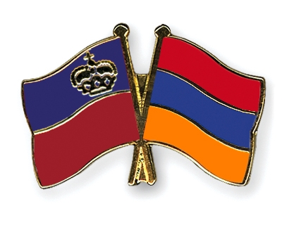 Fahnen Pins Liechtenstein Armenien