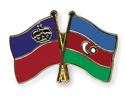 Fahnen Pins Liechtenstein Aserbaidschan