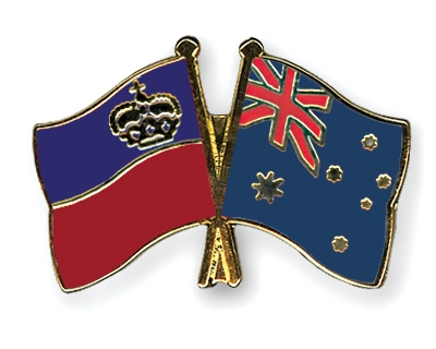 Fahnen Pins Liechtenstein Australien