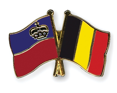 Fahnen Pins Liechtenstein Belgien