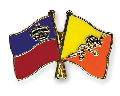 Fahnen Pins Liechtenstein Bhutan