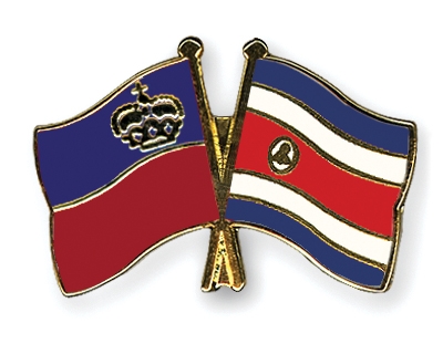 Fahnen Pins Liechtenstein Costa-Rica