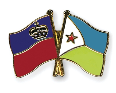 Fahnen Pins Liechtenstein Dschibuti