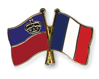 Fahnen Pins Liechtenstein Frankreich