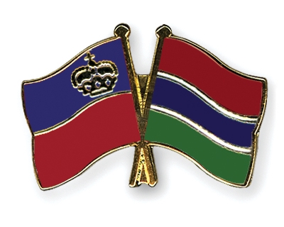 Fahnen Pins Liechtenstein Gambia