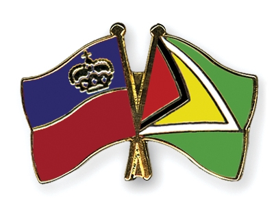 Fahnen Pins Liechtenstein Guyana