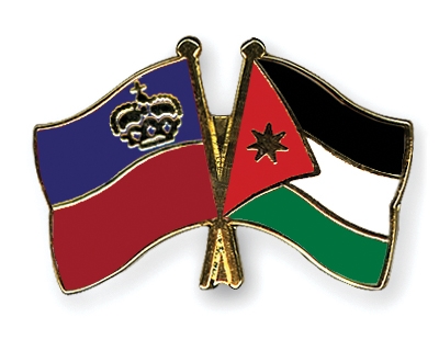 Fahnen Pins Liechtenstein Jordanien