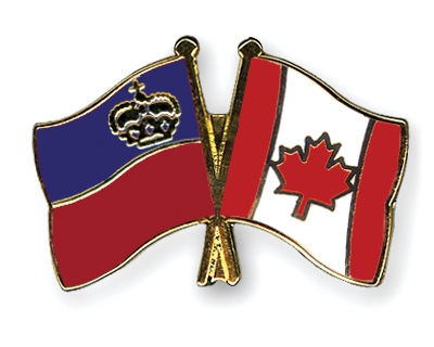 Fahnen Pins Liechtenstein Kanada