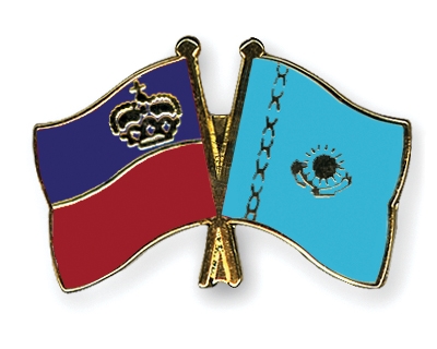 Fahnen Pins Liechtenstein Kasachstan