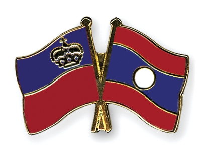 Fahnen Pins Liechtenstein Laos